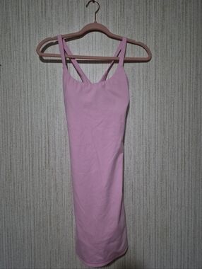 NWT Halara Size Medium Light Pink Athletic Dress Built In Shorts